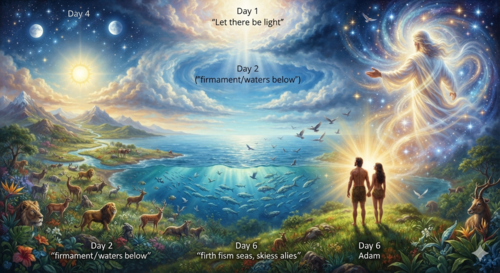 Genesis Chapter 1 Theme containing Adam & 7 days of creation theme