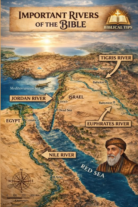 The two river boundaries of the land promised ot Abraham by God. The Nile and the Euphrates River